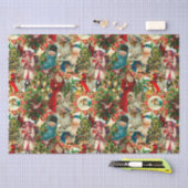 VIKTORIANISCHE SCHRISTMAS-ZUSAMMENARBEIT SEIDENPAPIER (Handwerk)