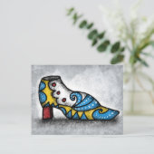 Viktorianische Schuhpostkarte Postkarte (Stehend Vorderseite)