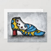 Viktorianische Schuhpostkarte Postkarte (Vorne/Hinten)