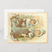 Viktorianische Schwäne Postkarte (Vorne/Hinten)