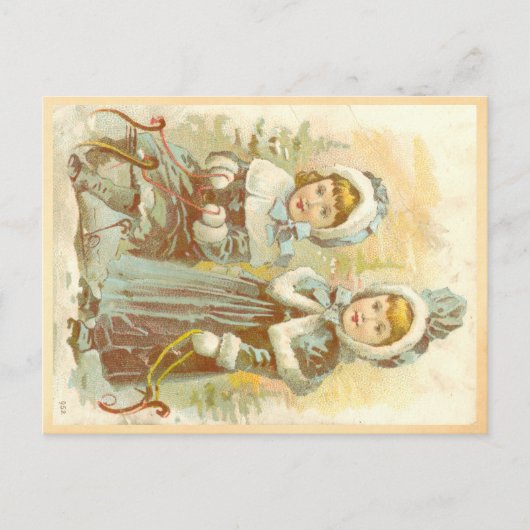 Viktorianische Schwäne Postkarte (Vorderseite)