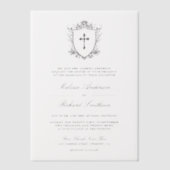 Viktorianische Schwarz-Katholische Hochzeit Pergament Einladungen (Vorderseite)