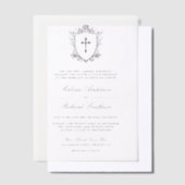 Viktorianische Schwarz-Katholische Hochzeit Pergament Einladungen (Versetzt)