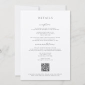 Viktorianische Schwarz-Rahmen-Hochzeit Einladung (Rückseite)