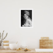 viktorianische Schwarz-Weiß-Braut, Portrait der Bl Poster (Küche)