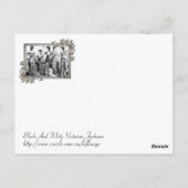Viktorianische Schwarz-Weiß-Mode Postkarte (Rückseite)