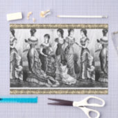 Viktorianische Schwarz-Weiß-Mode Seidenpapier (Handwerk)