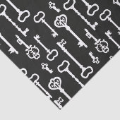 Viktorianische schwarze u. weiße Schlüssel Seidenpapier (Ausschnitt)