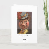 Viktorianische Schweinekarte Karte (Rückseite)