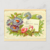 Viktorianische Scrapbook-Blume "Liebe One Other" Postkarte (Vorderseite)