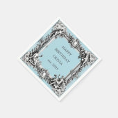 Viktorianische Scroll Frame - blauer Baby Boy Serviette (Ecke)