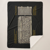 Viktorianische Silber-Schreibbox auf dem Sherpa-Bl Sherpadecke (Vorderseite)