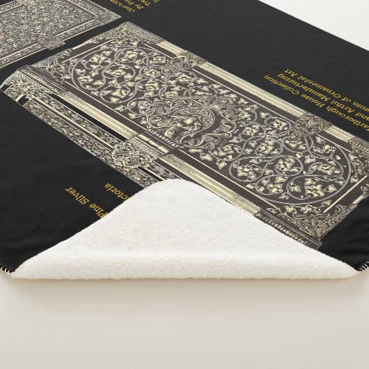 Viktorianische Silber-Schreibbox auf dem Sherpa-Bl Sherpadecke (3/4)