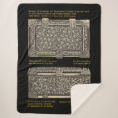 Viktorianische Silber-Schreibbox auf dem Sherpa-Bl Sherpadecke (Vorderseite)