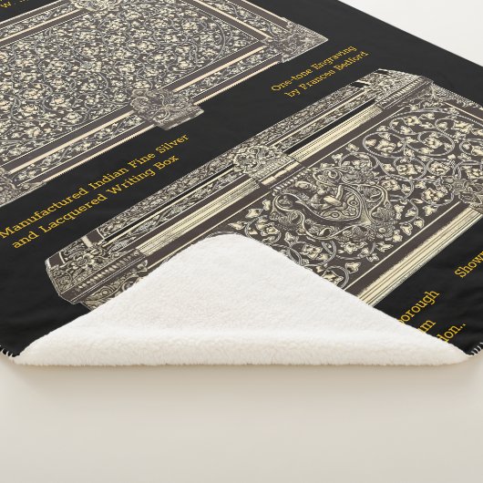 Viktorianische Silber-Schreibbox auf dem Sherpa-Bl Sherpadecke (3/4)