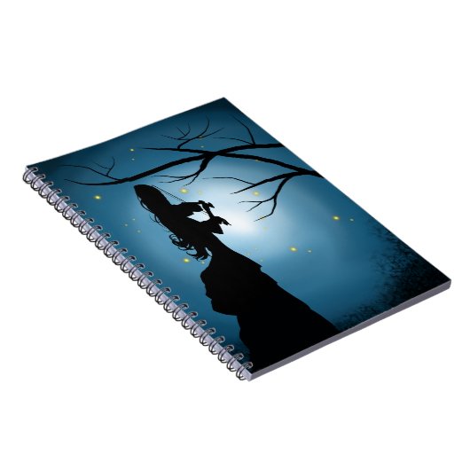 Viktorianische Silhouette Fireflies & Moonlit Szen Notizblock (Rechte Seite)