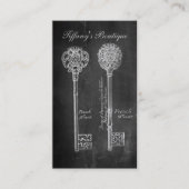 Viktorianische Skeletttasten im Chalkboard Visitenkarte (Vorderseite)