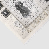 Viktorianische Skizzen Script Collage AF3 Decoupag Seidenpapier (Ausschnitt)