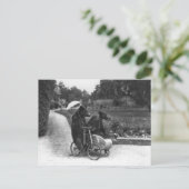 Viktorianische sonderbare Bären, die Fahrrad Postkarte (Stehend Vorderseite)