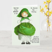 Viktorianische Spitze des Mornin St Patrick Karte (Gelbe Blume)