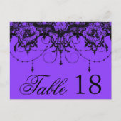 Viktorianische Spitze Lila Tischnummer PostCard (Vorderseite)