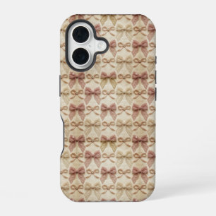 Viktorianische Spitzen-Schleifen im rosa Coquette- iPhone 16 Hülle
