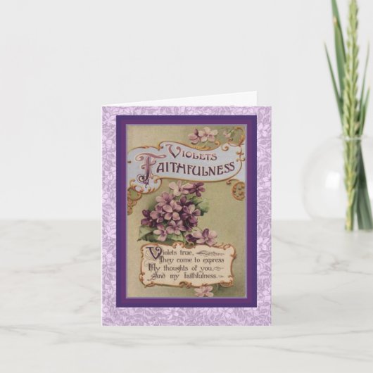 Viktorianische Sprache der Blume Karte (Vorderseite)