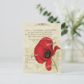 Viktorianische Sprache der Blume Postkarte (Stehend Vorderseite)