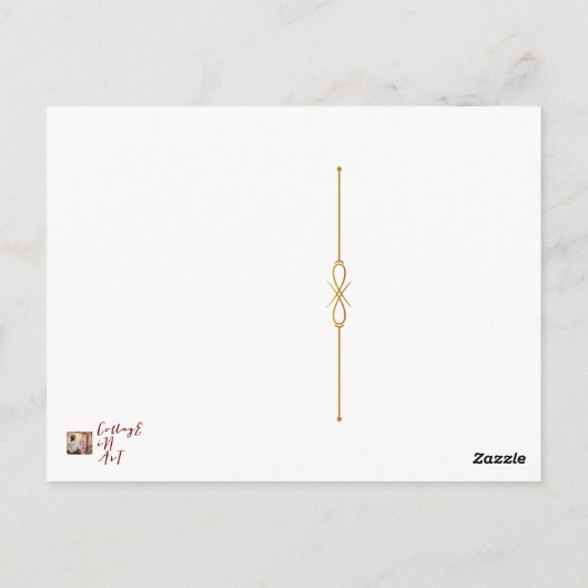 Viktorianische Sprache der Blume Postkarte (Rückseite)