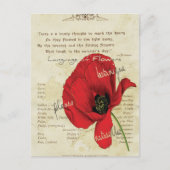 Viktorianische Sprache der Blume Postkarte (Vorderseite)