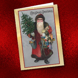 Viktorianische St Nicholas Portrait Weihnachtskart Karte