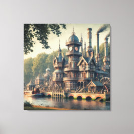 Viktorianische Stahlfabrik Leinwanddruck