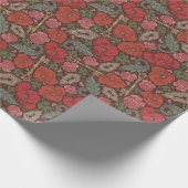 Viktorianische Steampunk Alte Lock-Taste rote Pflö Geschenkpapier (Ecke)