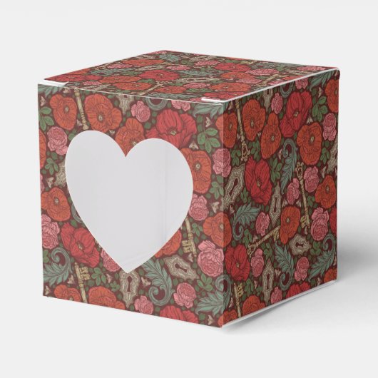 Viktorianische Steampunk Alte Lock-Taste rote Pflö Geschenkschachtel (Vorderseite)