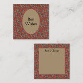 Viktorianische Steampunk Alte Lock-Taste rote Pflö Mitteilungskarte (Vorne/Hinten)