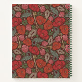 Viktorianische Steampunk Alte Lock-Taste rote Pflö Notizblock (Rückseite)