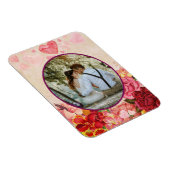 Viktorianische Steampunk-Blume Herzens Valentinsta Magnet (Rechte Seite)