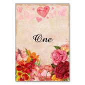 Viktorianische Steampunk-Blume hören Jahrestag Tischnummer (Rückseite)