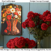 Viktorianische Steampunk-Corset-Blume DF5LF-Decoup Seidenpapier