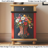 Viktorianische Steampunk-Corset-Blume DF5R Decoupa Seidenpapier