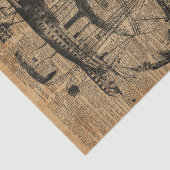 Viktorianische Steampunk Fliegen-Maschine Seidenpapier (Ausschnitt)