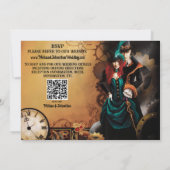 Viktorianische Steampunk-Hochzeit Einladung (Rückseite)