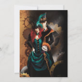 Viktorianische Steampunk-Hochzeit Einladung (Rückseite)