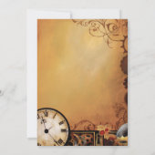 Viktorianische Steampunk-Hochzeit Einladung (Rückseite)