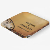 Viktorianische Steampunk-Hochzeit Pappteller (Gewinkelt)