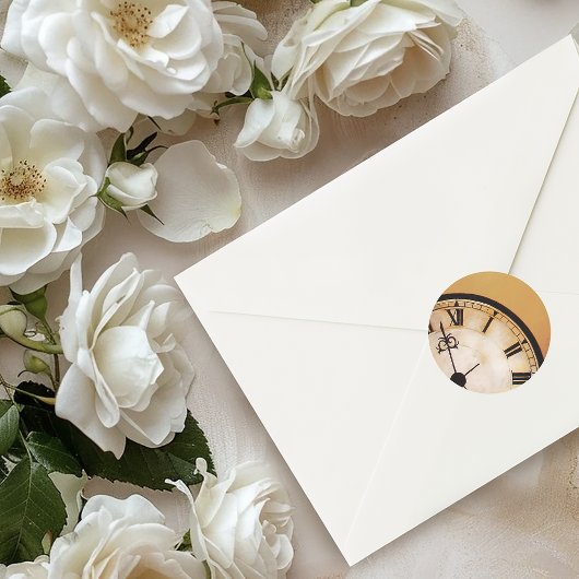 Viktorianische Steampunk-Hochzeit Runder Aufkleber