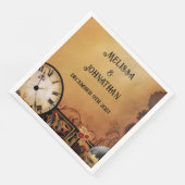 Viktorianische Steampunk-Hochzeit Serviette (Ecke)