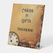 Viktorianische Steampunk-Hochzeit Sockelschild (Vorderseite)