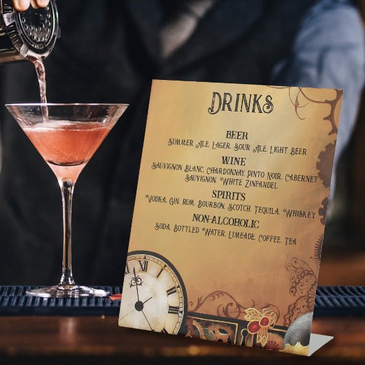 Viktorianische Steampunk-Hochzeit Sockelschild