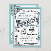 Viktorianische Steampunk-Hochzeitseinladungen Einladung (Vorne/Hinten)